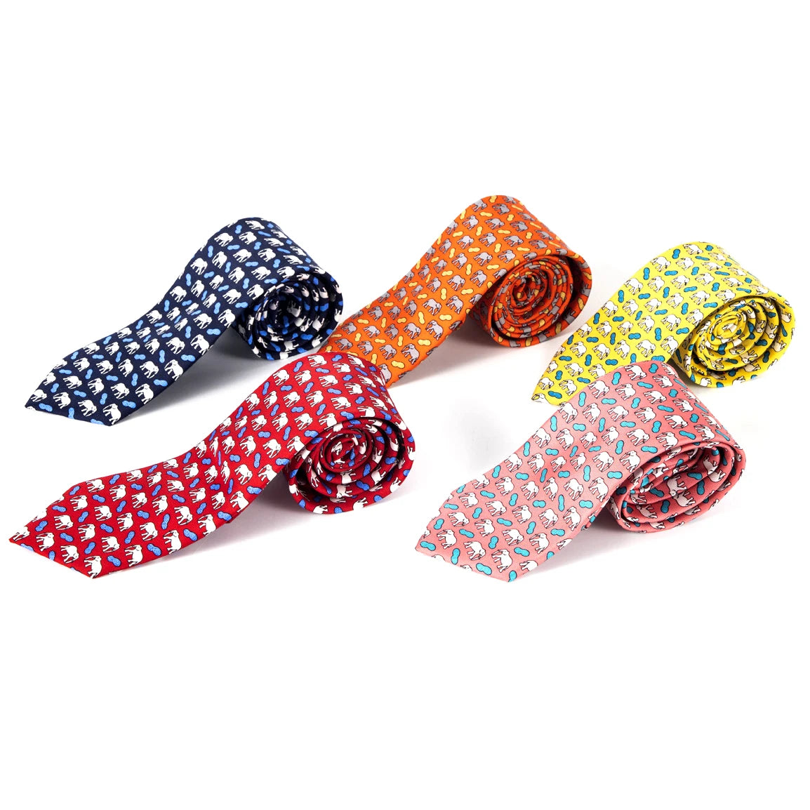 Tailor Smith 100% Silk Ties For Men Handmade Necktie With Animal Pattern Tie Father's Day Birthday Gift Tie
