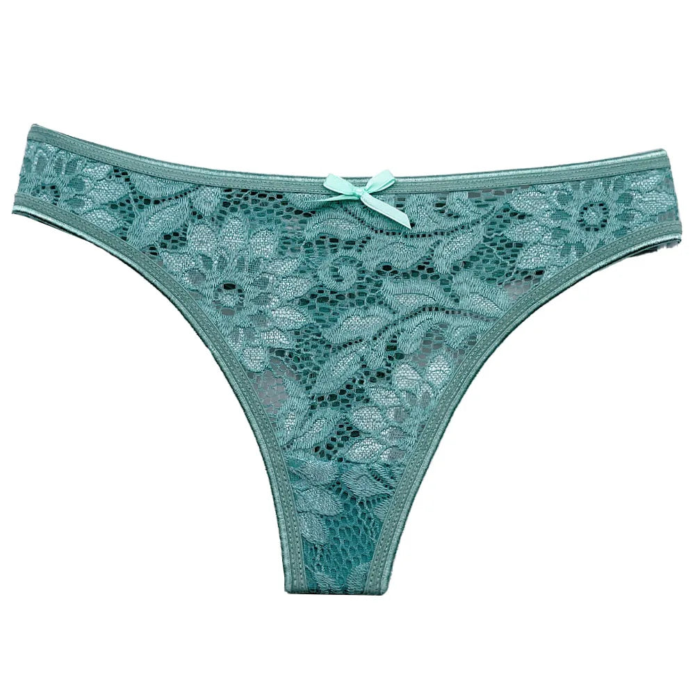 5 PCS/Set Sexy Lace Thongs Low Waist Underwear Women G-string Underpants Lady Bikini Panties Female Sexy Lingerie M-XL
