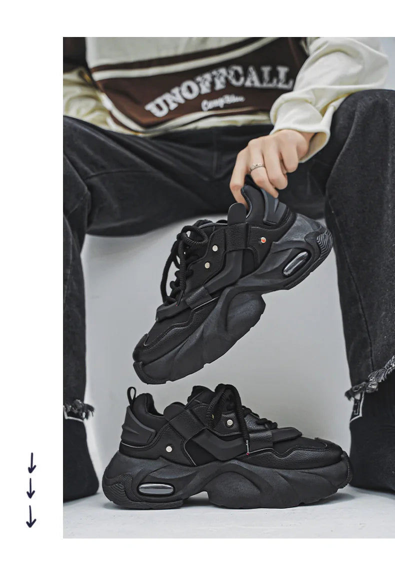 Shoes  Men High Quality Platform Sneaker Fashion High-top Leather Sports Men 2026 Thick-soled Casual Shoes Zapatillas Hombre