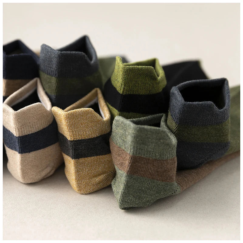 5 Pairs High Quality Cotton Men Short Socks Breathable Casual Spring Summer Crew Ankle Low-Cut Fashion Non-slip Sock for Male
