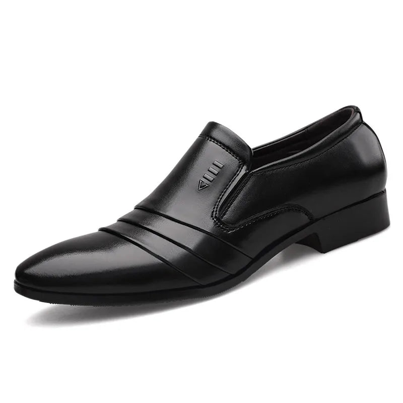 Men's Shoes Luxury Business Dress Shoes Lace Up Non Slip Men Oxford Shoes Pointed Toe Men Flat Shoes Fashion Zapatos De Hombre