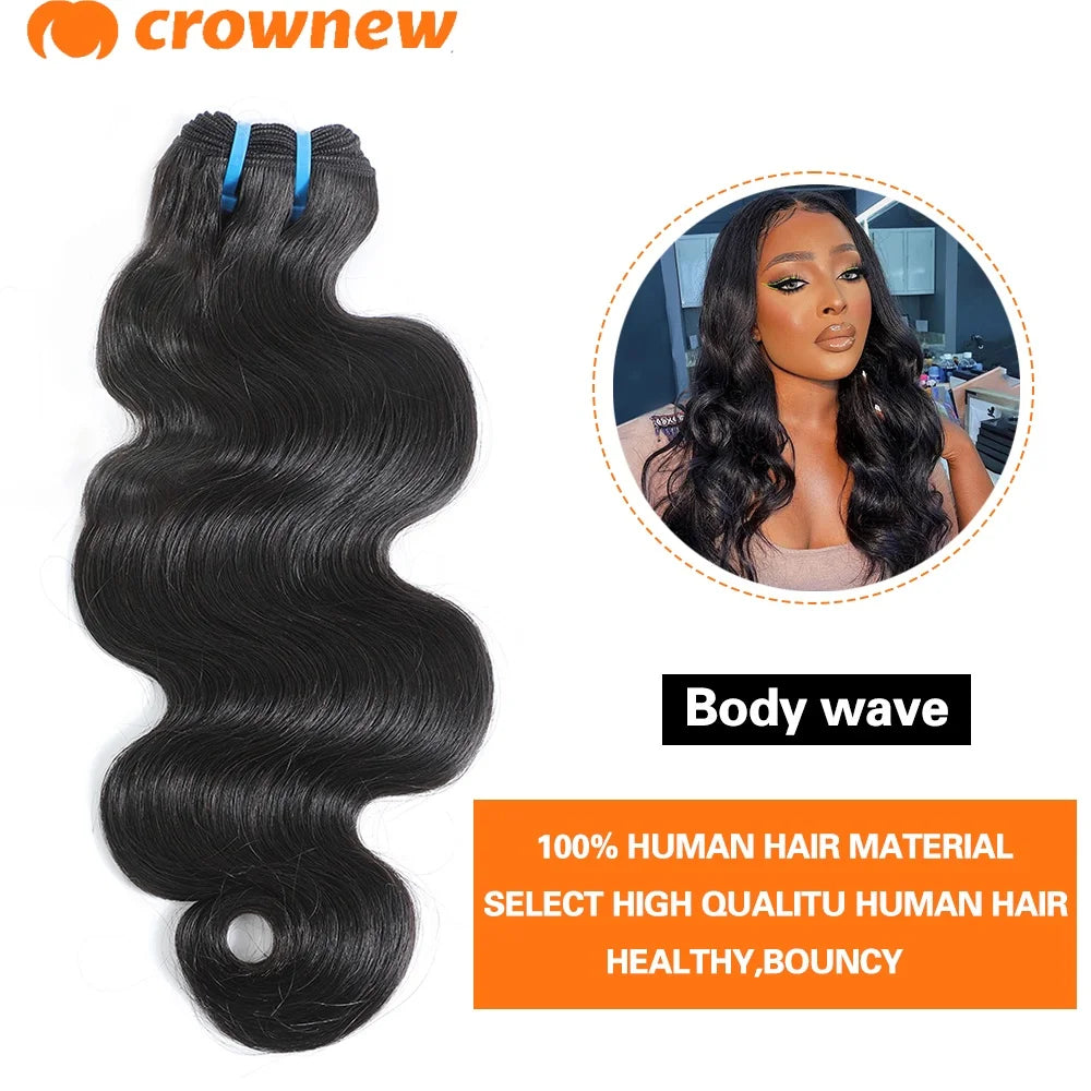 Body Wave Human Hair Bundles 16A Double Drawn 100% Human Hair Brazilian Virgin Human Hair Extensions For Women Cheap Human Hair