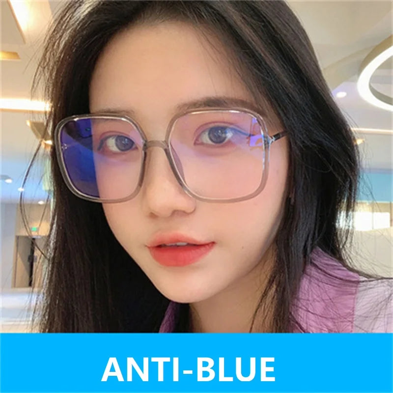 Optical Transparent Women Glasses Frame Large Size Ultralight TR90 Plastic Eyewear Men Big Myopia Spectacles Frames Square Fram