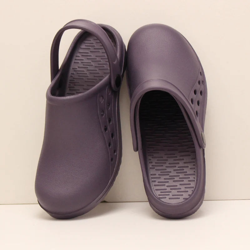 Unisex Scrub Clogs Nurse Medical Shoes EVA Ultra Light Anti Slip On Hospital Doctor Slippers Sandal Nursing Clog X06
