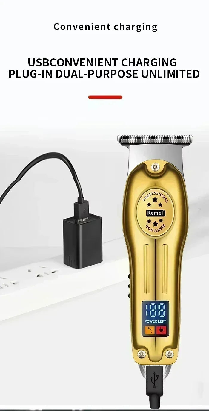 Kemei Hair Clippers Beard Clipper Rechargeable Men's Shaver Electric Hair Trimmer Kit Men KM-2628 KM-678 KM-2024 Hair Clipper