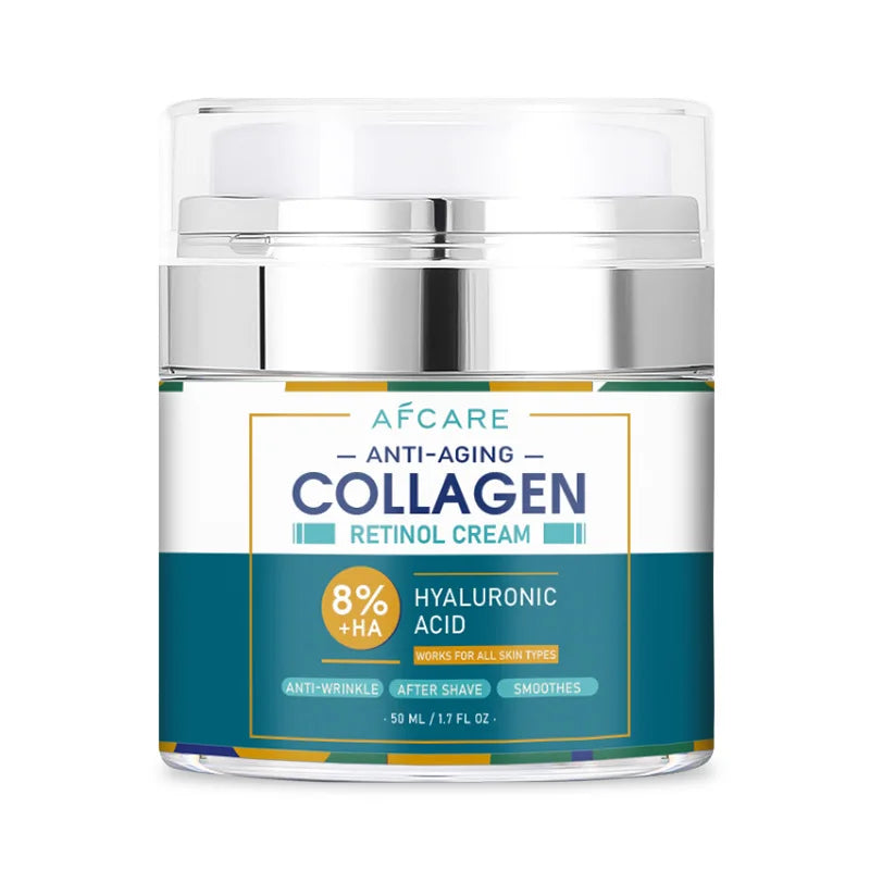 50ML Retinol Collagen Moisturizer Cream Anti Aging Face Cream Wrinkle Remover Hyaluronic Acid Creams Brighten Smoothing SkinCare