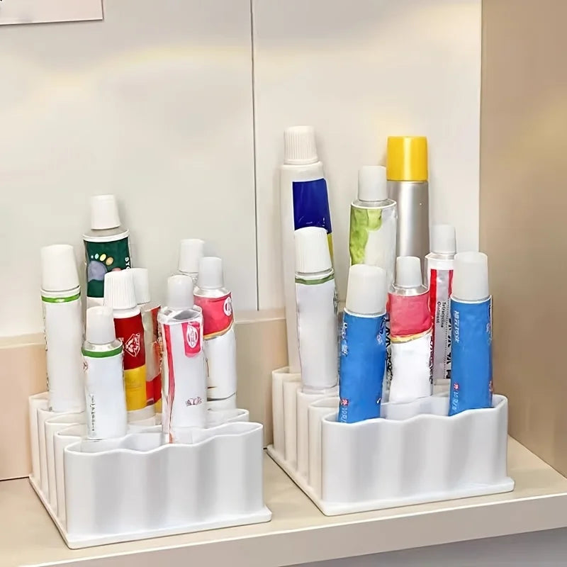 1pc 32-Slot Ointment Organizer | Medicine Storage Compartments, Multi-Use Holder for Medicine Cabinet Wall, Countertop, Vanity