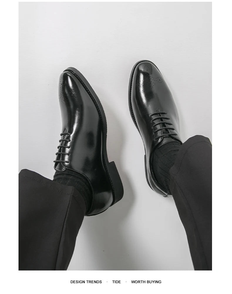 Men's Dress Shoes Trend Wedding Social Casual Leather Men Office Casual Business Shoes High Quality Formal Oxford Shoes Male