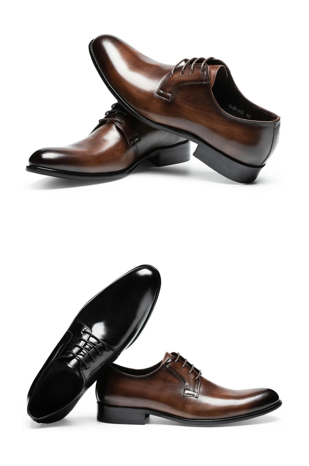 Leather Shoes for Men Luxury Business Men's Shoes High Quality Casual Oxford Dress Shoes Male Lace-Up Office Wedding Formal Shoe