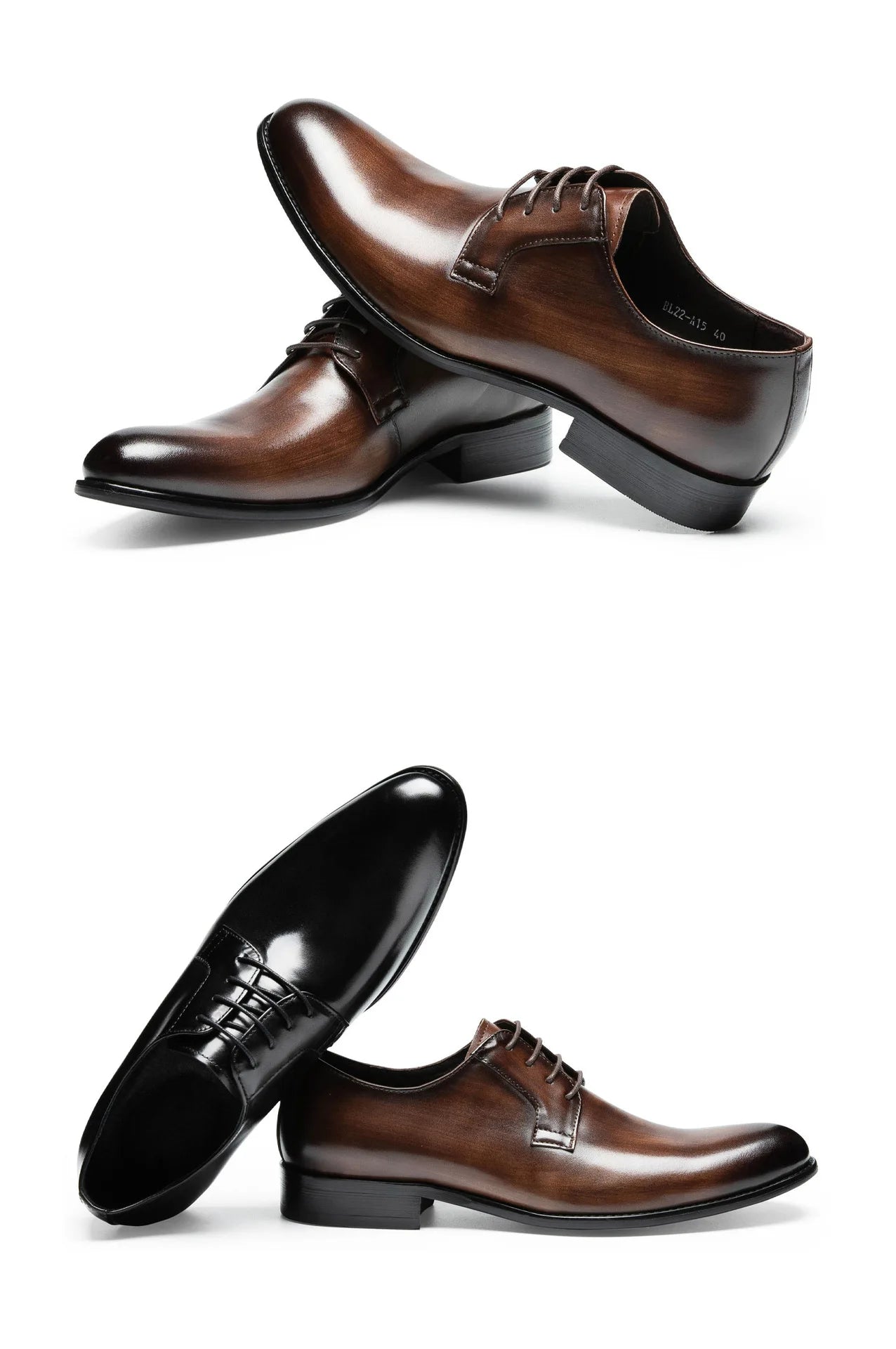 Leather Shoes for Men Luxury Business Men's Shoes High Quality Casual Oxford Dress Shoes Male Lace-Up Office Wedding Formal Shoe