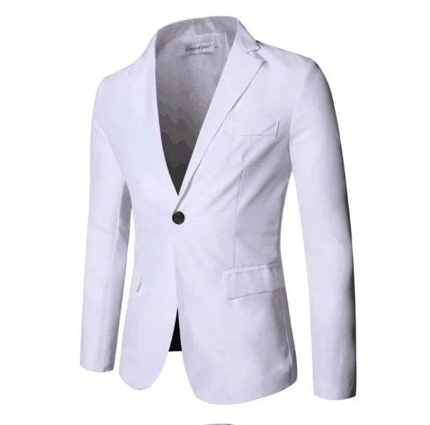 Mens Suit Set Two Piece Business Formal Wear Korean Slim Fit Groom Groomsmen Wedding Tuxedo