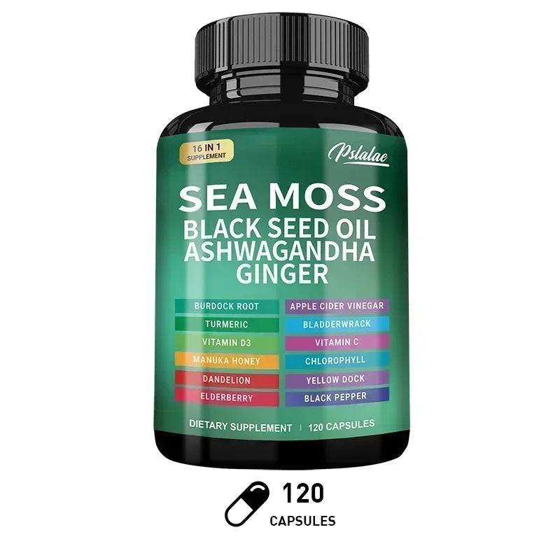 Sea Moss Supplement - for Intestinal Health, Improve Immunity, Detox, Anti-aging, Antioxidant