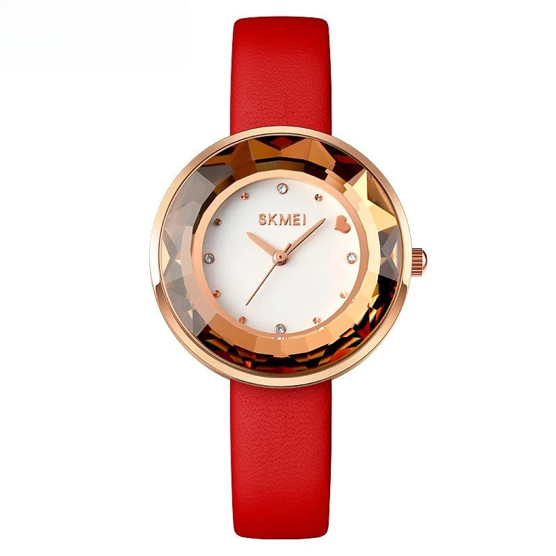 2025 New Women's Quartz Watch: 3D Floral Dial, Screw-Down Crown, Includes Gift Box