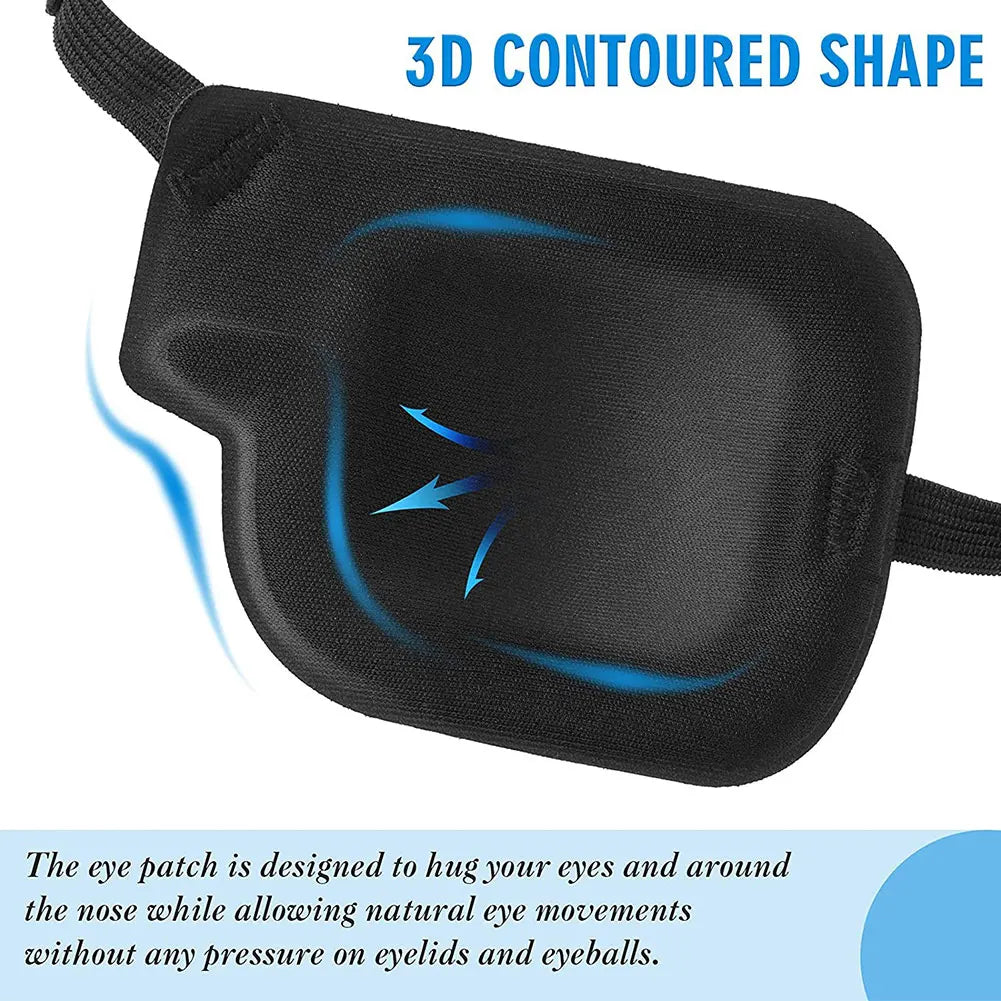 Monocular Eye Mask Medical Single Eye Patch Light Blocking Amblyopia Correction 3D Stereoscopic Strabismus Correction Eye Mask