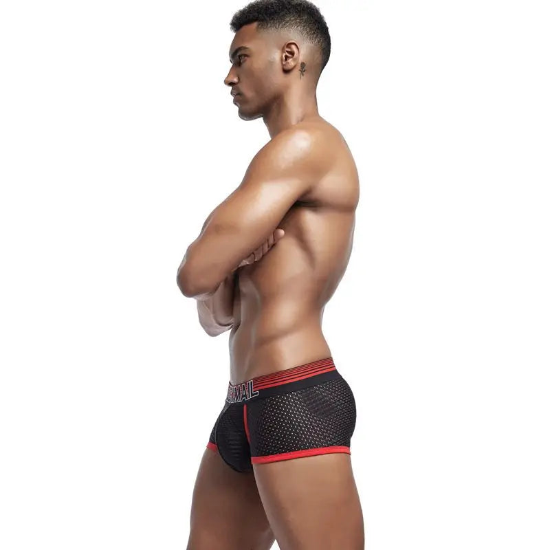 JOCKMAIL Men Underwear Boxes Mesh Quick Drying Ice Silk Breathable Youth Fashion Calzoncillos Sexy Am Gosteren Killer Sansursuz
