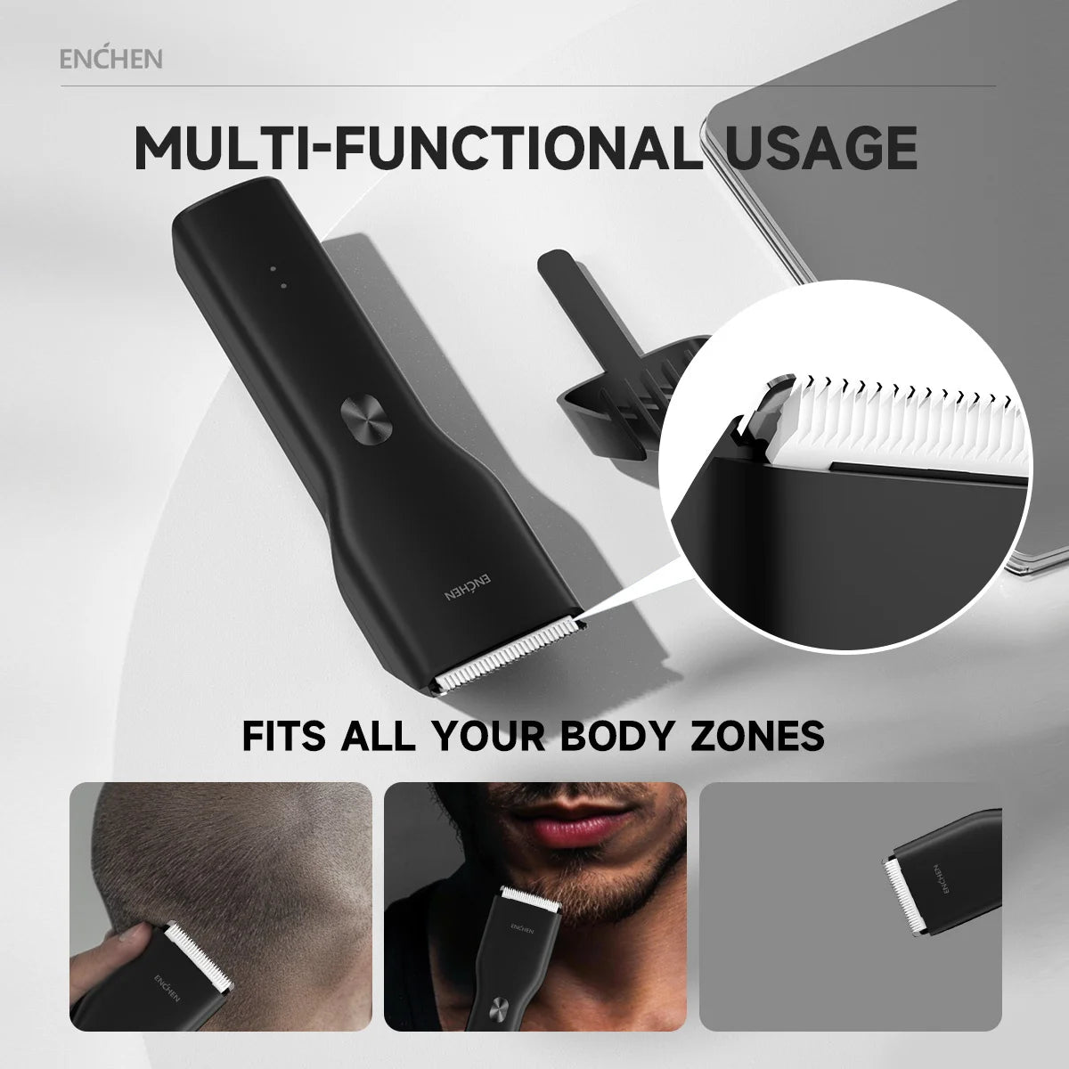 ENCHEN Boost Electric Hair Clipper Professional Cordless Fast Type-C Charging Ceramic Haircut Machine Hair Trimmer For Men Adult