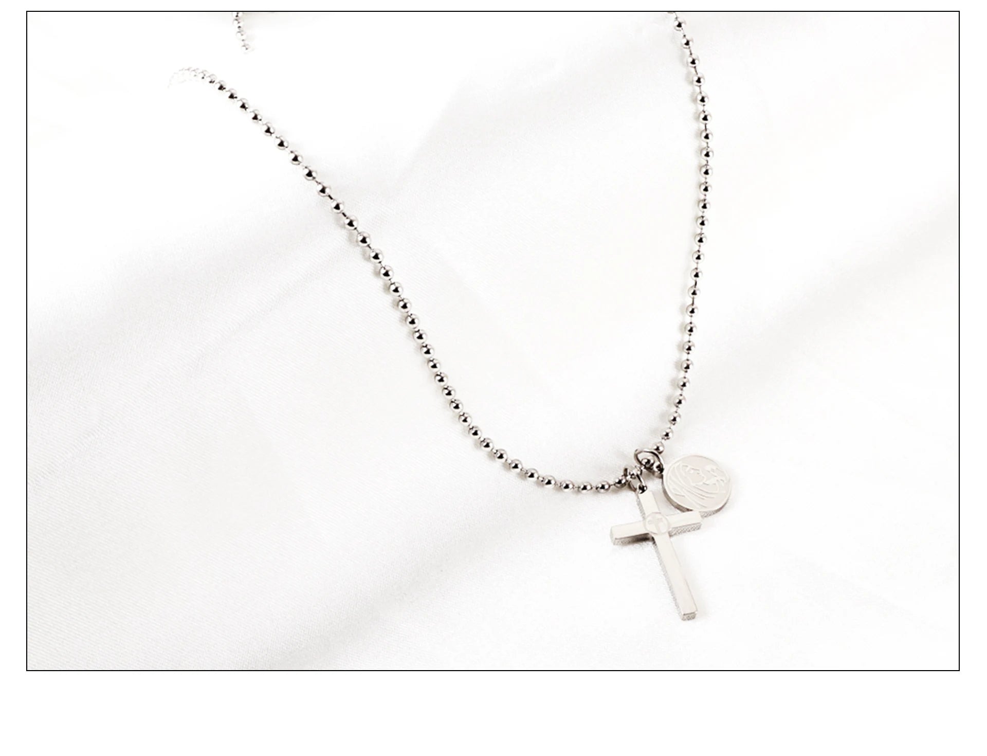 Classic Cross Pendant Necklaces For Women Girls Fashion Gold Plated Stainless Steel O Chain Collares Para Mujer Jewelry Gifts