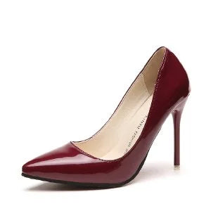 2026 Women Shoes Red High Heels Sexy Pointed Toe 12cm Pumps Wedding Dress Shoes Nude Black Color Red Rubber Bottom High Heels