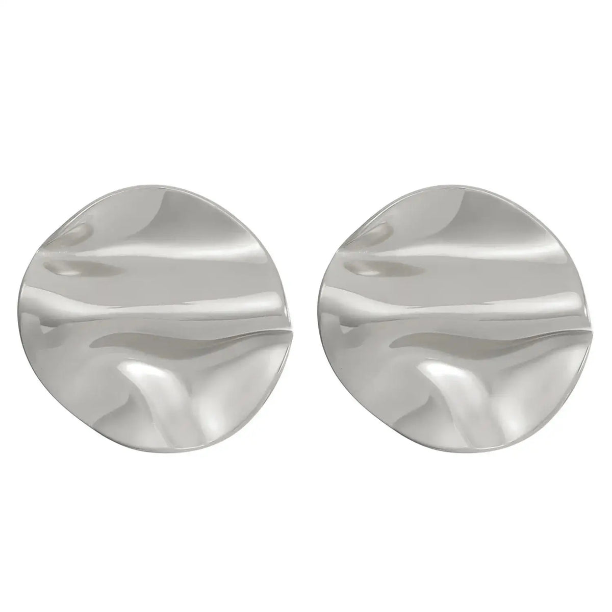 Stainless Steel Wrinkled Gold Color Earrings For Women Metal Earing Jewelry 2026 Trending Vintage Round Square Heart Earrings