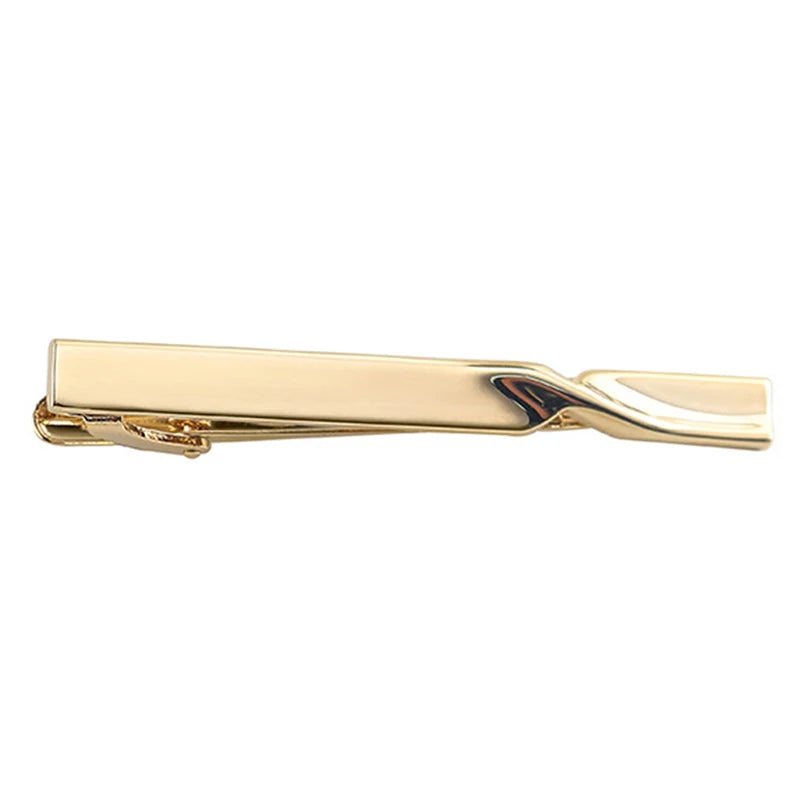 Fashion 1Pc Tie Clip for Men Copper Simple Bar Clasp Practical Mens Classic Tie Clips Clamp Pin Jewelry Necktie Wedding Gift