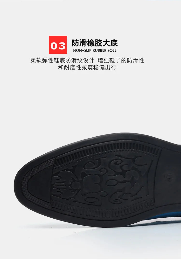 Mens Dress Shoes 2026 New Casual Leather Shoes Men Business Dress Leather Shoes Trend Versatile  Loafers  Pointed Toe Slip-On