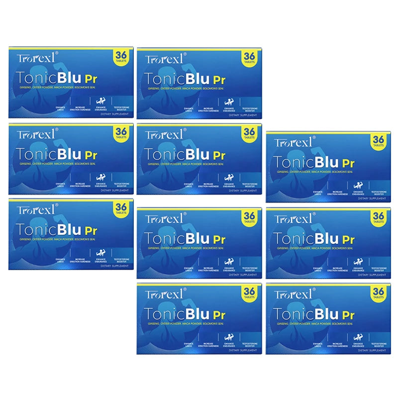 36-360pcs Blue Pills Male Supplement with Natural Oyster & Ginseng, Stamina & Endurance, Boosting Performance