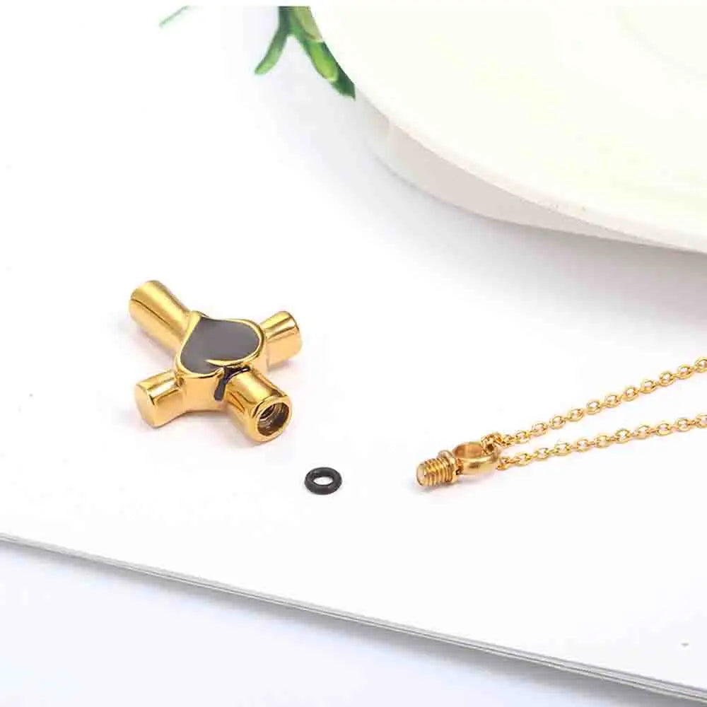 Cremation Jewelry Cross Urn Necklaces for Ashes for Women for Men Cross Memorial Keepsake Urn Pendant
