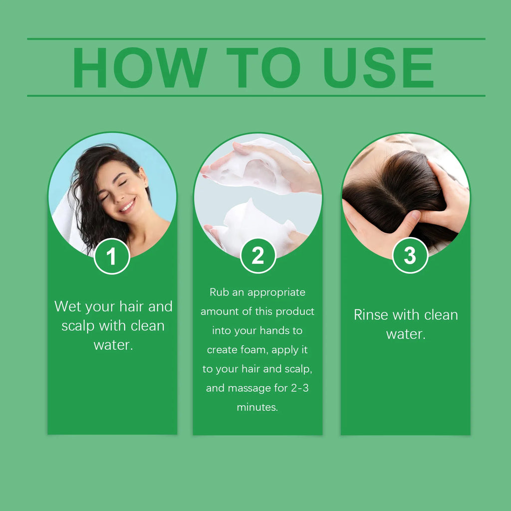 3pcs Rosemary Hair Growth Shampoo Thickening Hydrolyzed Keratin Dry Frizzy Damaged Repair Moisturizing Scalp Cleaning Shampoo
