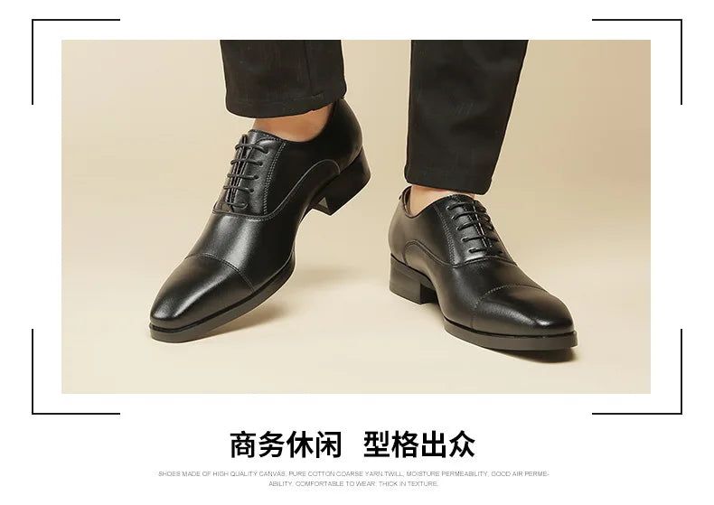 Quality Mens Dress Shoes Black Formal Social Shoes Male Business Wedding Derby for Man Luxury Oxford Loafers Zapatos De Hombre