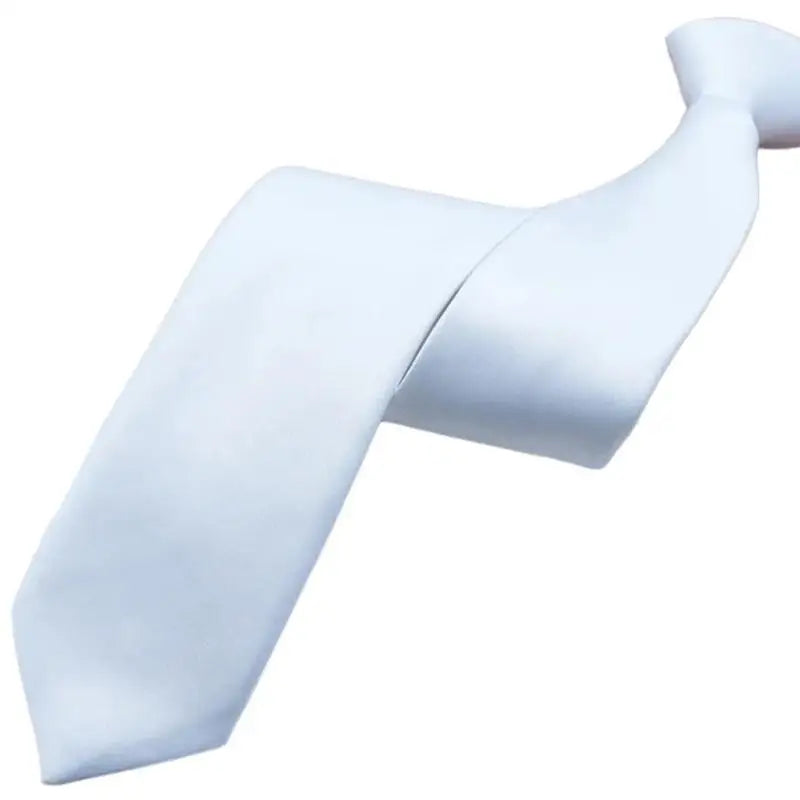 39BB Color White Pre Tied Tie for Business Professionals and Formal Occasion