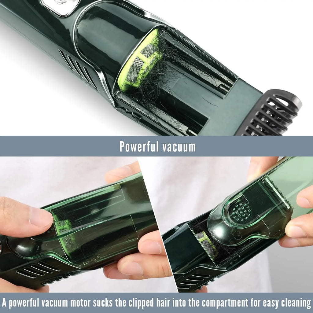 Hatteker Beard Trimmer for Men Cordless Adjustable Beard Mustache Trimmer with Built-in Vacuum Wet/Dry Clipper Travel-Friendly