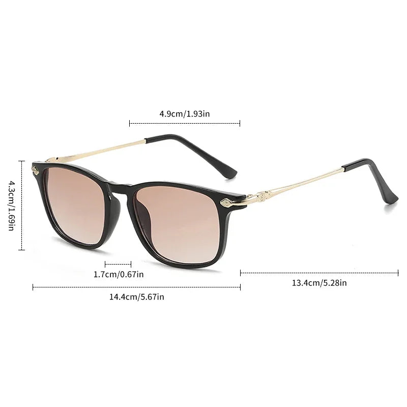 Bifocal Presbyopic Glasses HD Anti Blue Light Large Frame Presbyopia Glasses Resin Lens Sunglasses Bifocus Reading Glasses Men