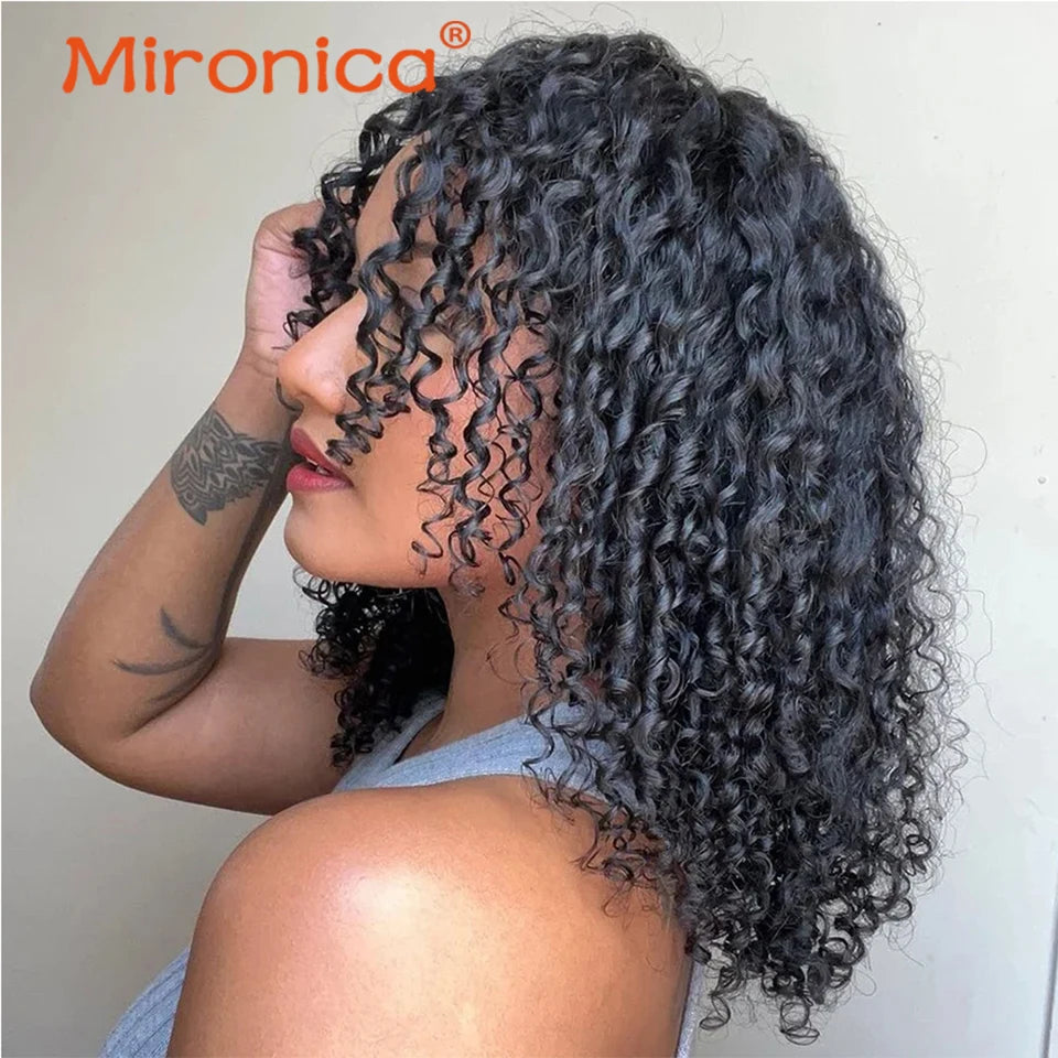 PIXIE Curly Human Hair 1/3/4 Bundle Raw Human Hair Weave Natural Human Hair Extensions Remy Human Hair Bundles for Black Women