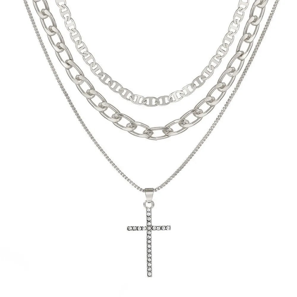 Cross Necklace for Women Stackable Stacked Stacking Layering Layered Necklaces Gold Necklace Cross Pendant Diamond Jewelry Gift
