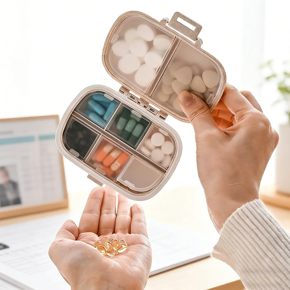 Multifunctional Portable Pill Box Weekly Medicine Organizer for Home Office Travel