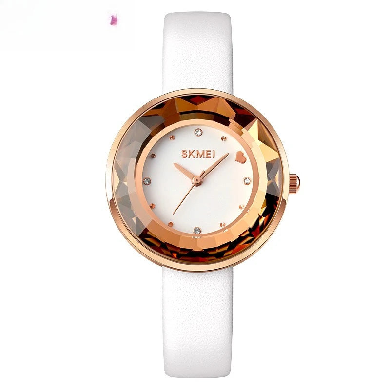 2025 New Women's Quartz Watch: 3D Floral Dial, Screw-Down Crown, Includes Gift Box
