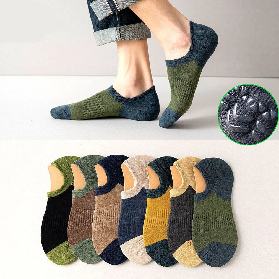5 Pairs High Quality Cotton Men Short Socks Breathable Casual Spring Summer Crew Ankle Low-Cut Fashion Non-slip Sock for Male