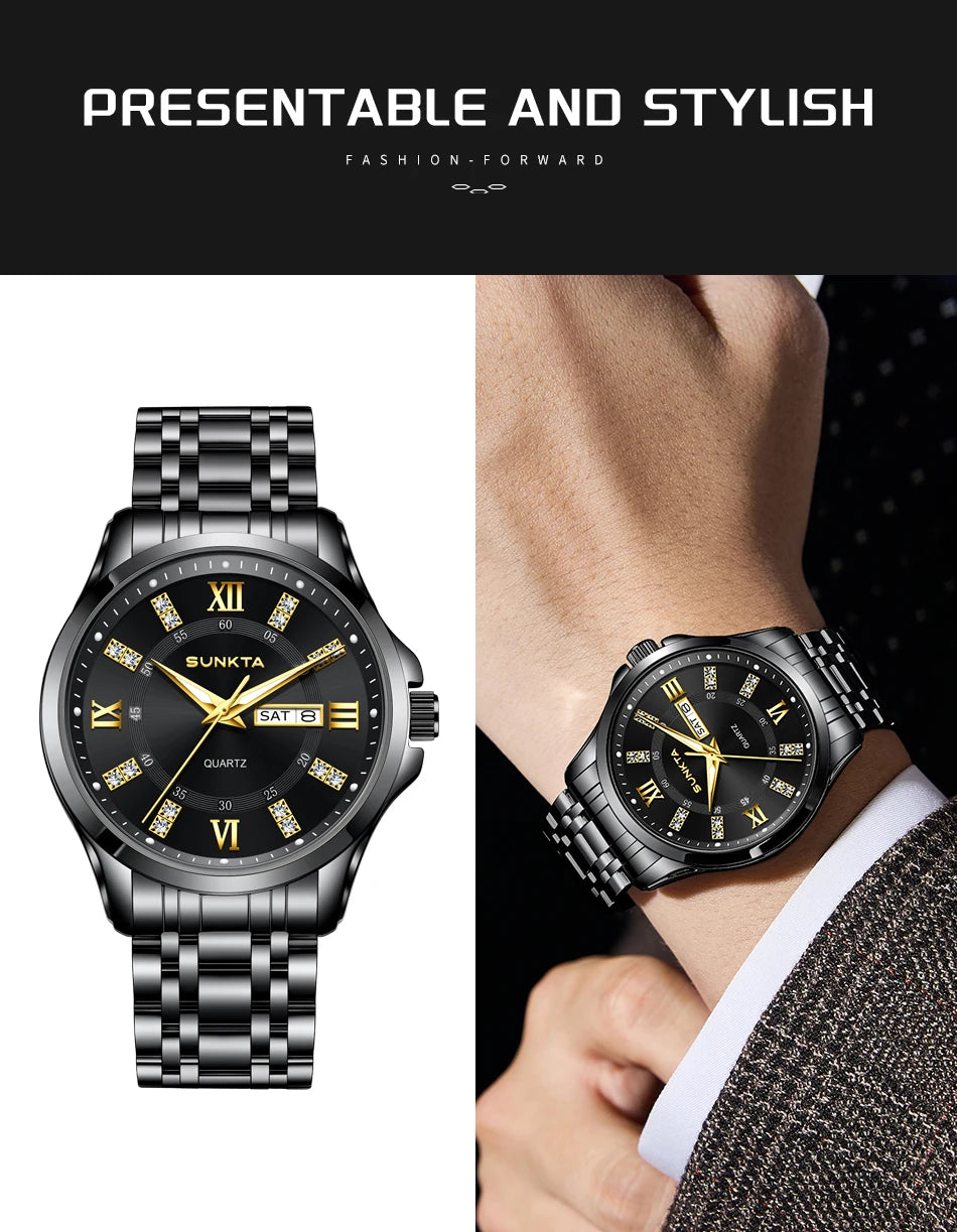 LIGE Men's Watches Top Brand Casual Original Wristwatch Waterproof Stainless Steel Scratch-Resistant Mirror Watch for Man Reloj