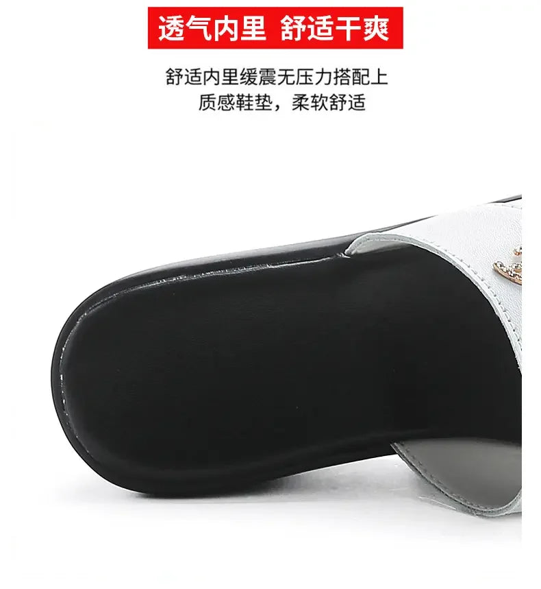 Women shoes Summer Fashion  leather Leisure shoes women platform wedges Fish Mouth Sandal Thick Bottom Slippers