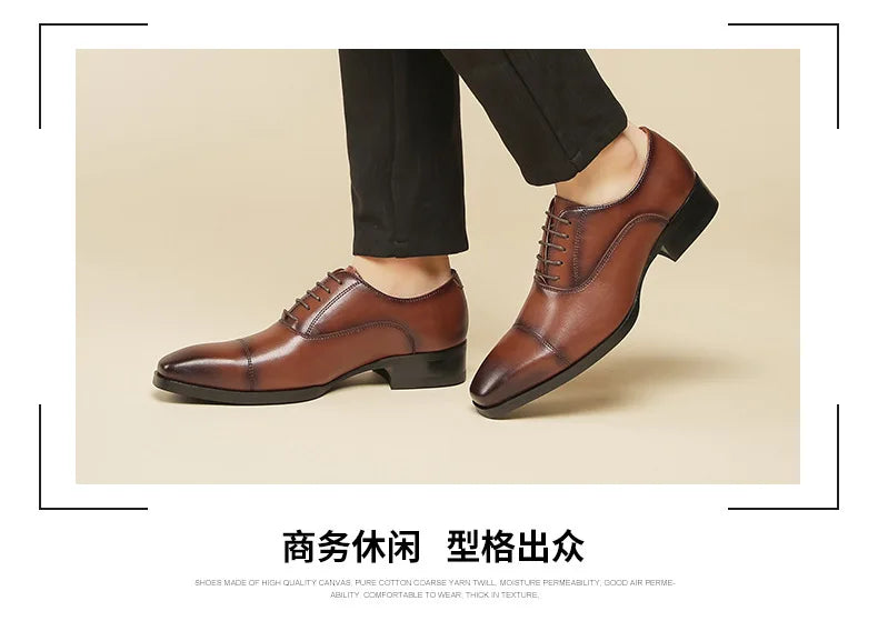 Quality Mens Dress Shoes Black Formal Social Shoes Male Business Wedding Derby for Man Luxury Oxford Loafers Zapatos De Hombre