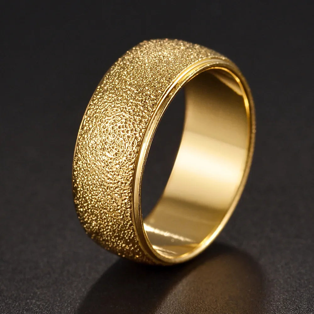 316L Stainless Steel High Quality Ring Simple Matte Fashion Men Wedding Rings Finger Engagement Gift For Women Jewelry