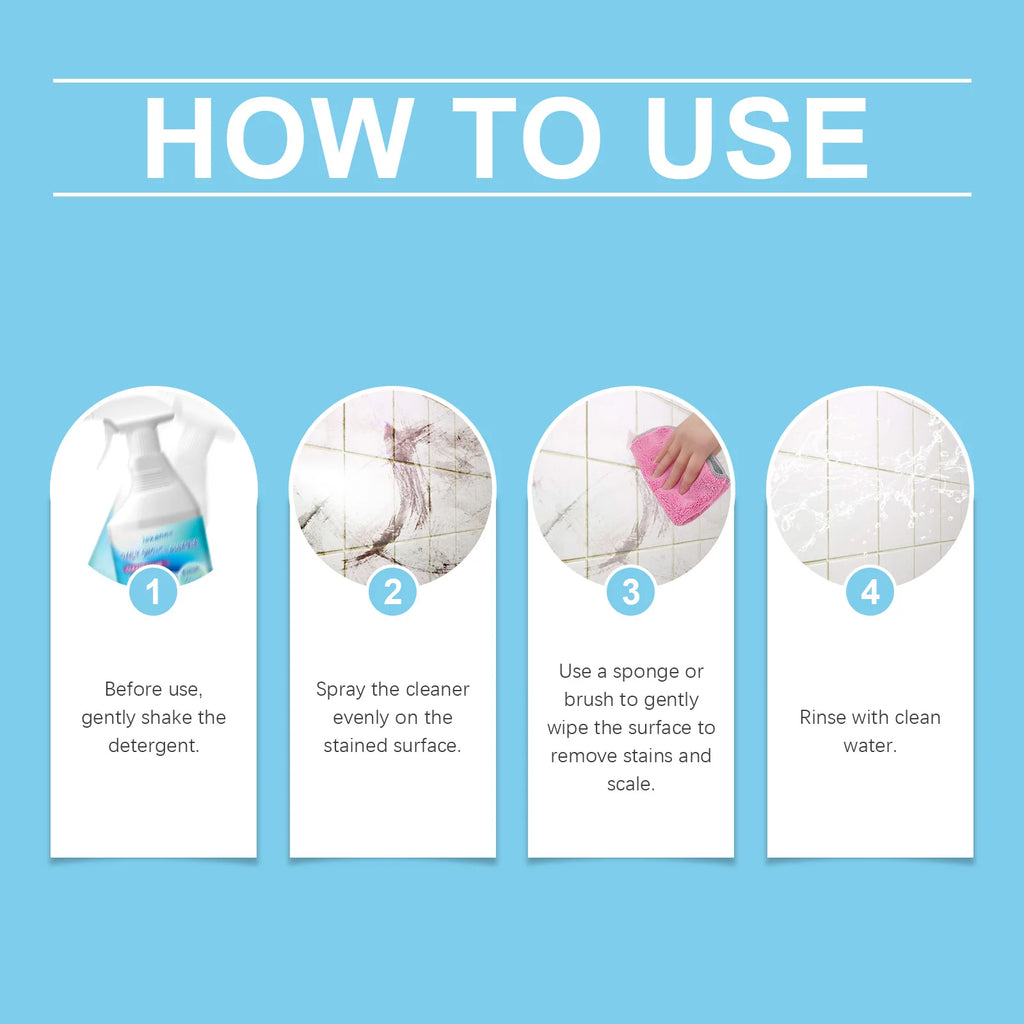 Bathrooms Cleaning Agent Strongly Removing Stubborn Stains Limescale Restore Shines No Residual Refresh Air Daily Shower Cleaner