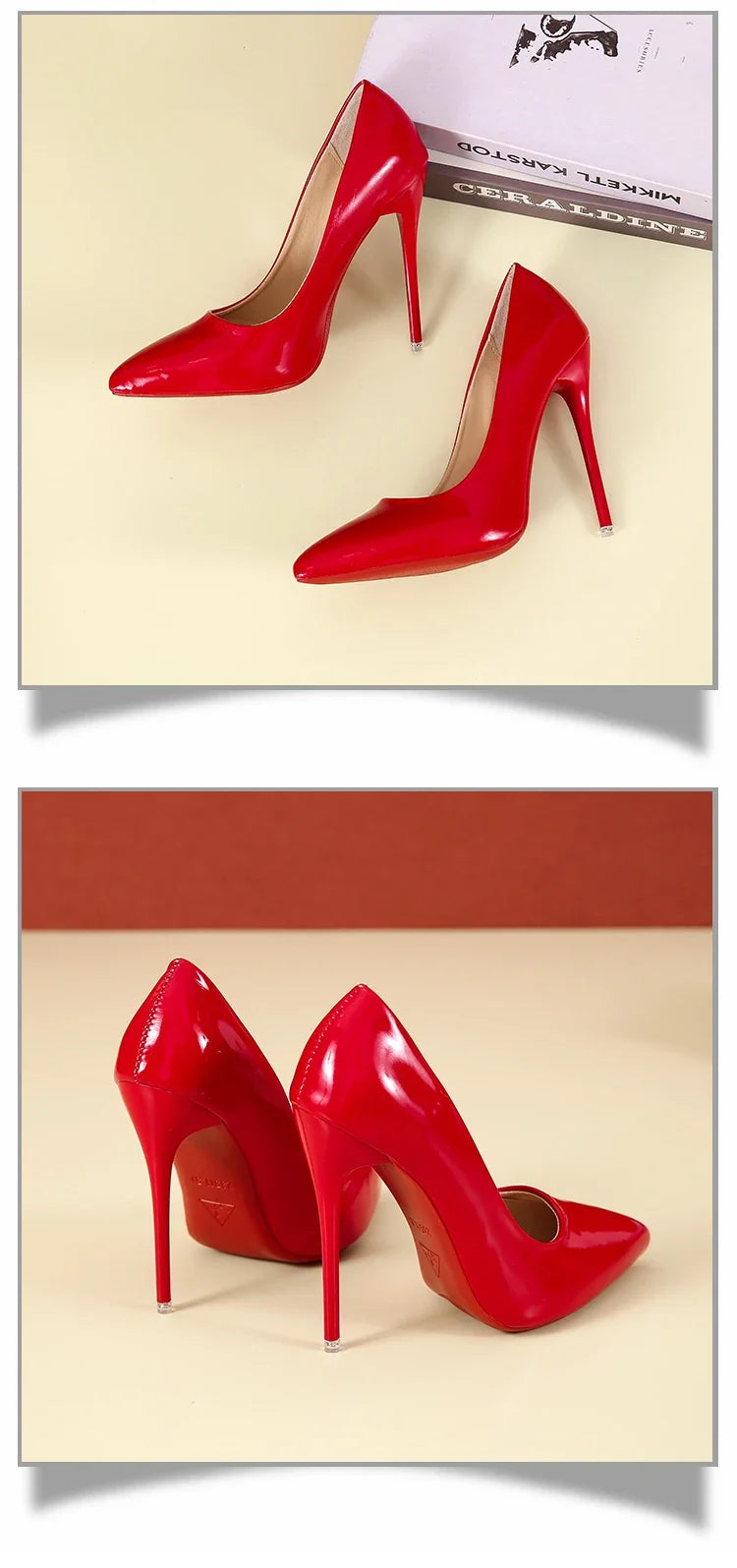 2026 Women Shoes Red High Heels Sexy Pointed Toe 12cm Pumps Wedding Dress Shoes Nude Black Color Red Rubber Bottom High Heels