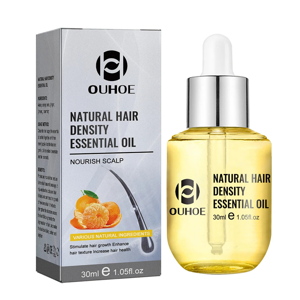 Natural Hair Growth Essential Oil Ginger Essence Hair Regrowth Thicken Hair Treatment Anti Hair Loss Gift Set For Men Women