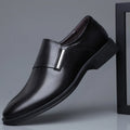 2025 New Men's Elevating Dress Shoes British Style Pointed-Toe Cowhide Leather Soft White Oxfords Formal Business Footwear