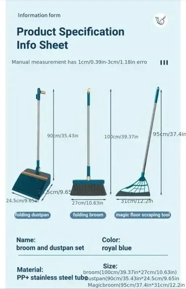High End Indoor Long Handle Garbage Cleaning Set For Cleaning Floors Dust Garbage Non Stick Hair Indoor Cleaning Products