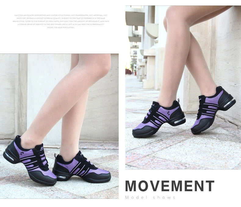 Dancing Shoes For Women Sports Feature Modern Jazz Dance Shoes Soft Outsole Breath Dance Shoes Female Waltz Sneakers Wholesale