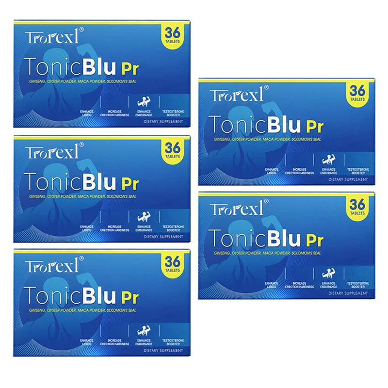 36-360pcs Blue Pills Male Supplement with Natural Oyster & Ginseng, Stamina & Endurance, Boosting Performance