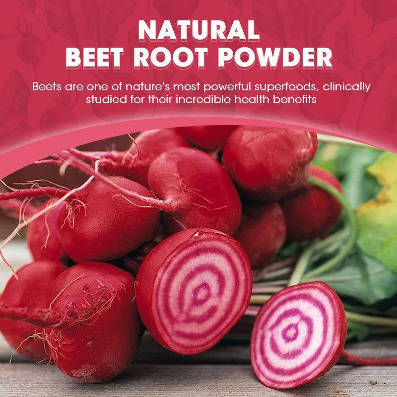Beet Root Supplement Containing Calcium, Potassium, Iron & Vitamin D Improve Liver Health & Blood Flow Prevents Constipation