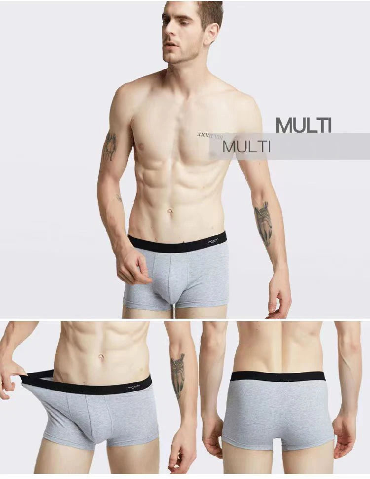 4Pcs Boxer Shorts Men's Underwear Sexy Panties Cotton Boxers Print Underpants Male Shorts U Convex Lingerie Plus Size 6XL
